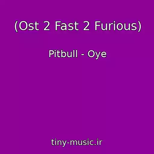 کاور آهنگ (Ost 2 Fast 2 Furious) از Pitbull - Oye