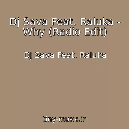 کاور آهنگ Dj Sava Feat. Raluka - Why (Radio Edit) از Dj Sava Feat. Raluka