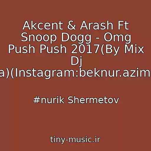 کاور آهنگ Akcent & Arash Ft Snoop Dogg - Omg Push Push 2017(By Mix Dj Beka)(Instagram:beknur.azimbek) از #nurik Shermetov