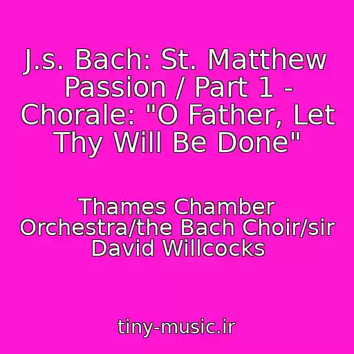 کاور آهنگ J.s. Bach: St. Matthew Passion / Part 1 - Chorale: "O Father, Let Thy Will Be Done" از Thames Chamber Orchestra/the Bach Choir/sir David Willcocks