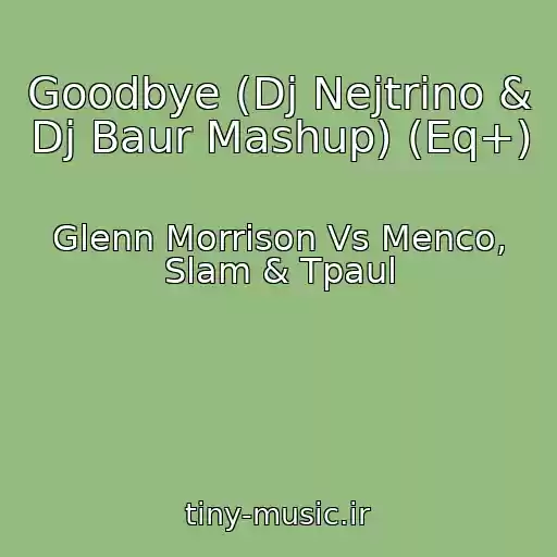 کاور آهنگ Goodbye (Dj Nejtrino & Dj Baur Mashup) (Eq+) از Glenn Morrison Vs Menco, Slam & Tpaul