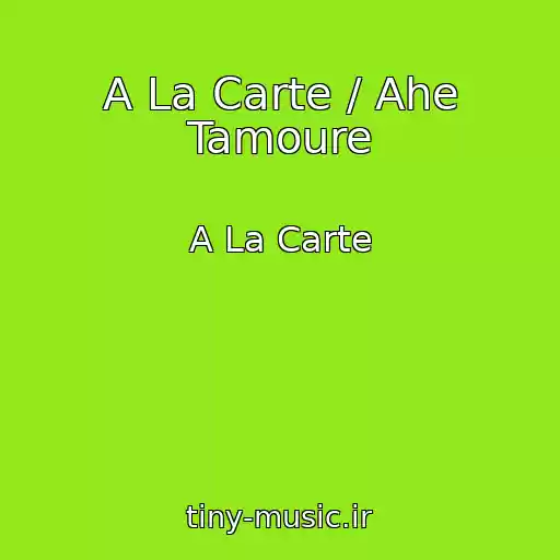 کاور آهنگ A La Carte / Ahe Tamoure از A La Carte