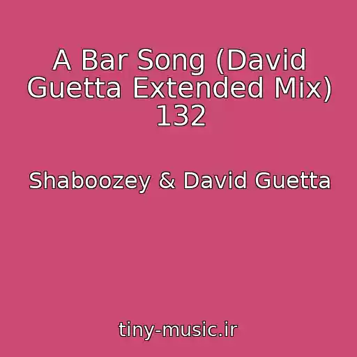 کاور آهنگ A Bar Song (David Guetta Extended Mix) 132 از Shaboozey & David Guetta