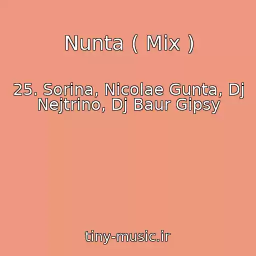 کاور آهنگ Nunta ( Mix ) از 25. Sorina, Nicolae Gunta, Dj Nejtrino, Dj Baur Gipsy