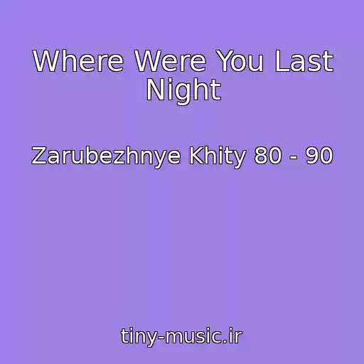 کاور آهنگ Where Were You Last Night از Zarubezhnye Khity 80 - 90