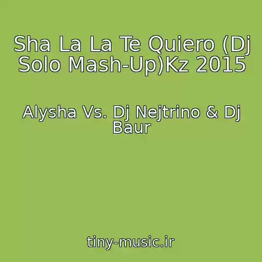 کاور آهنگ Sha La La Te Quiero (Dj Solo Mash-Up)Kz 2015 از Alysha Vs. Dj Nejtrino & Dj Baur