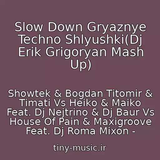 کاور آهنگ Slow Down Gryaznye Techno Shlyushki(Dj Erik Grigoryan Mash Up) از Showtek & Bogdan Titomir & Timati Vs Heiko & Maiko Feat. Dj Nejtrino & Dj Baur Vs House Of Pain & Maxigroove Feat. Dj Roma Mixon -