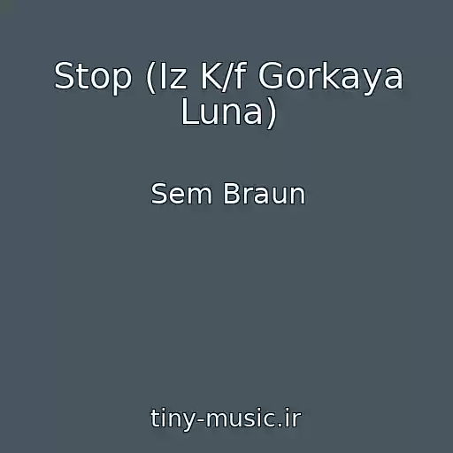 کاور آهنگ Stop (Iz K/f Gorkaya Luna) از Sem Braun