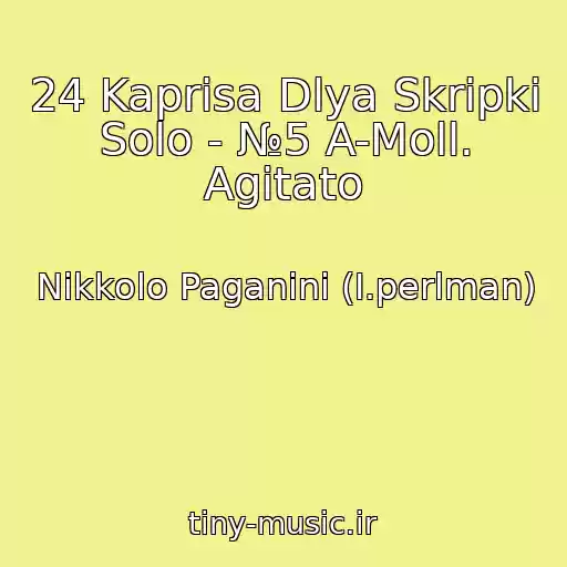 کاور آهنگ 24 Kaprisa Dlya Skripki Solo - №5 A-Moll. Agitato از Nikkolo Paganini (I.perlman)