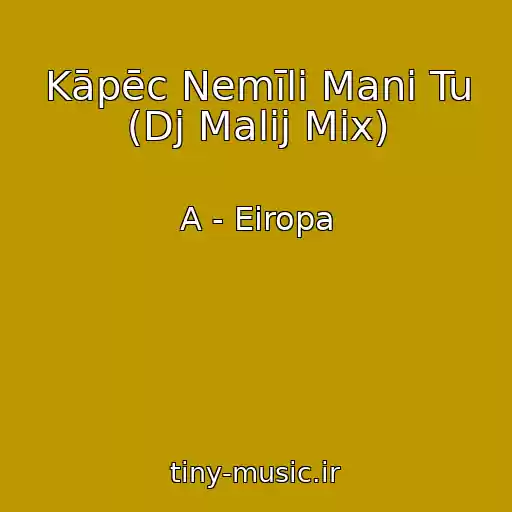 کاور آهنگ Kāpēc Nemīli Mani Tu (Dj Malij Mix) از A - Eiropa