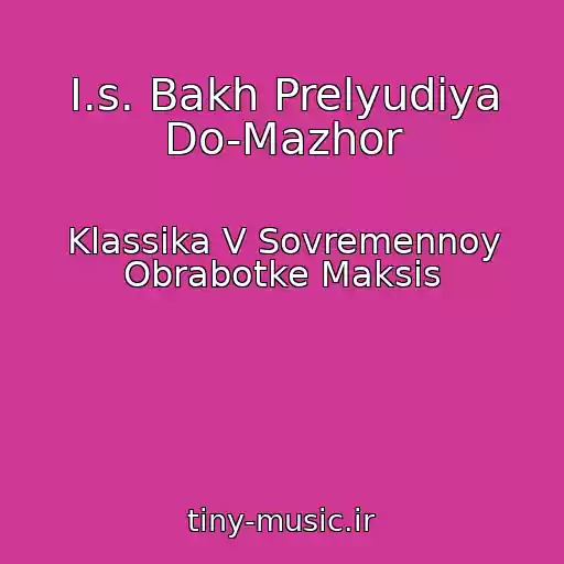 کاور آهنگ I.s. Bakh Prelyudiya Do-Mazhor از Klassika V Sovremennoy Obrabotke Maksis