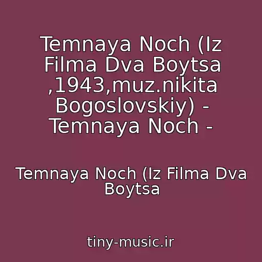 کاور آهنگ Temnaya Noch (Iz Filma Dva Boytsa ,1943,muz.nikita Bogoslovskiy) - Temnaya Noch - از Temnaya Noch (Iz Filma Dva Boytsa