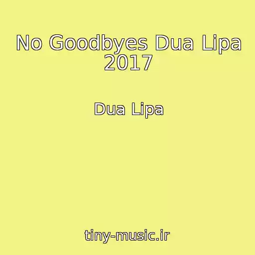 کاور آهنگ No Goodbyes Dua Lipa 2017 از Dua Lipa