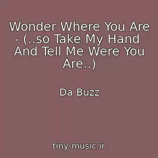 کاور آهنگ Wonder Where You Are - (..so Take My Hand  And Tell Me Were You Are..) از Da Buzz