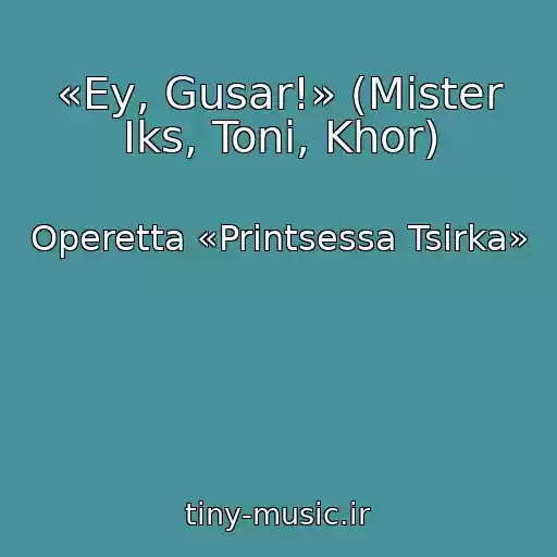 کاور آهنگ «Ey, Gusar!» (Mister Iks, Toni, Khor) از Operetta «Printsessa Tsirka»