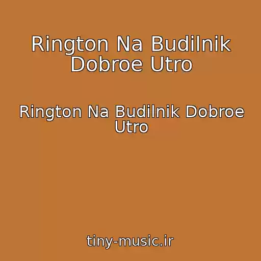 کاور آهنگ Rington Na Budilnik Dobroe Utro از Rington Na Budilnik Dobroe Utro