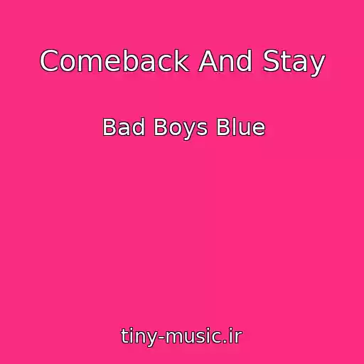 کاور آهنگ Comeback And Stay از Bad Boys Blue