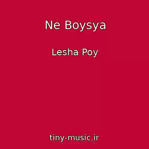 کاور آهنگ Ne Boysya از Lesha Poy