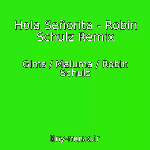 کاور آهنگ Hola Señorita - Robin Schulz Remix از Gims / Maluma / Robin Schulz