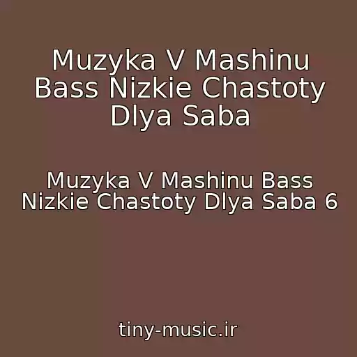 کاور آهنگ Muzyka V Mashinu Bass Nizkie Chastoty Dlya Saba از Muzyka V Mashinu Bass Nizkie Chastoty Dlya Saba 6