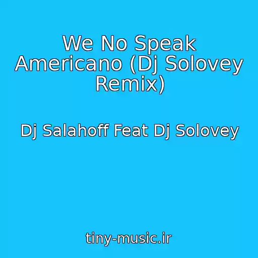 کاور آهنگ We No Speak Americano (Dj Solovey Remix) از Dj Salahoff Feat Dj Solovey