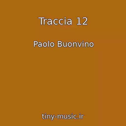 کاور آهنگ Traccia 12 از Paolo Buonvino