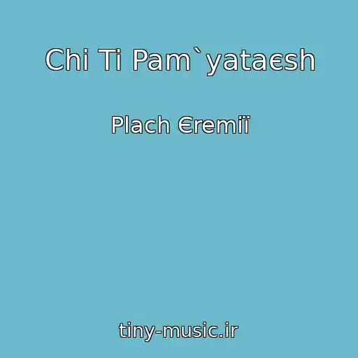 کاور آهنگ Chi Ti Pam`yataєsh از Plach Єremії