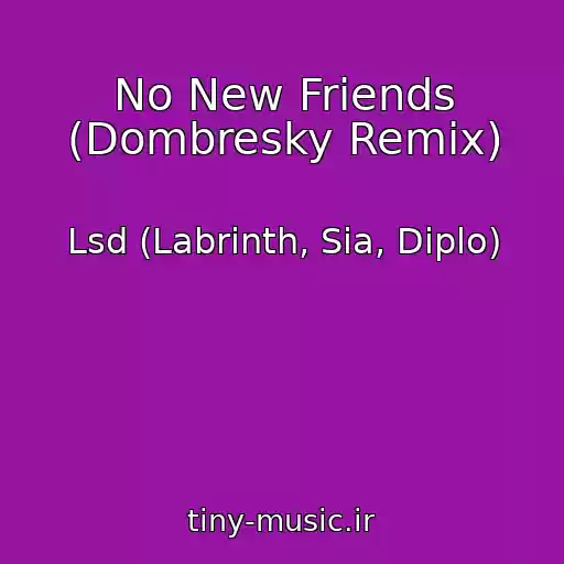 کاور آهنگ No New Friends (Dombresky Remix) از Lsd (Labrinth, Sia, Diplo)