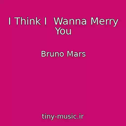کاور آهنگ I Think I  Wanna Merry You از Bruno Mars