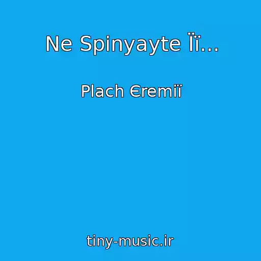 کاور آهنگ Ne Spinyayte Її... از Plach Єremії
