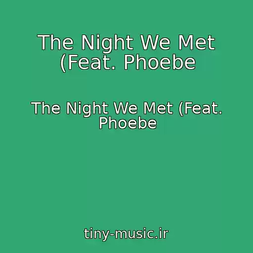 کاور آهنگ The Night We Met (Feat. Phoebe از The Night We Met (Feat. Phoebe
