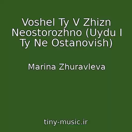 کاور آهنگ Voshel Ty V Zhizn Neostorozhno (Uydu I Ty Ne Ostanovish) از Marina Zhuravleva