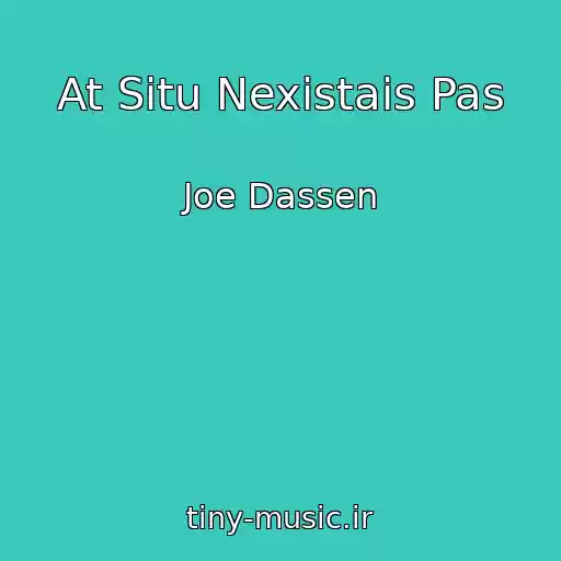 کاور آهنگ At Situ Nexistais Pas از Joe Dassen