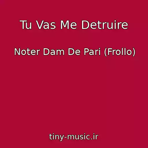 کاور آهنگ Tu Vas Me Detruire از Noter Dam De Pari (Frollo)