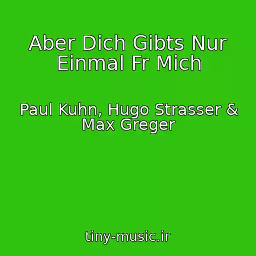 کاور آهنگ Aber Dich Gibts Nur Einmal Fr Mich از Paul Kuhn, Hugo Strasser & Max Greger