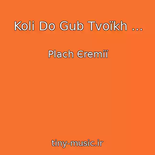 کاور آهنگ Koli Do Gub Tvoїkh ... از Plach Єremії