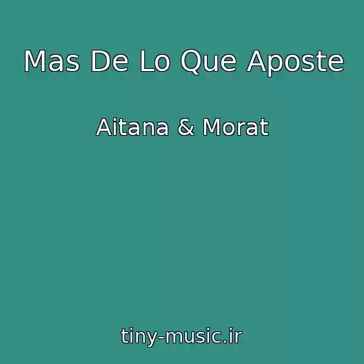 کاور آهنگ Mas De Lo Que Aposte از Aitana & Morat