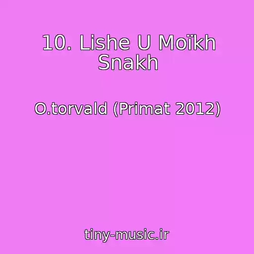 کاور آهنگ 10. Lishe U Moїkh Snakh از O.torvald (Primat 2012)