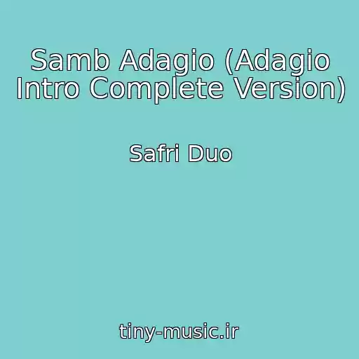 کاور آهنگ Samb Adagio (Adagio Intro Complete Version) از Safri Duo