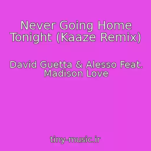 کاور آهنگ Never Going Home Tonight (Kaaze Remix) از David Guetta & Alesso Feat. Madison Love
