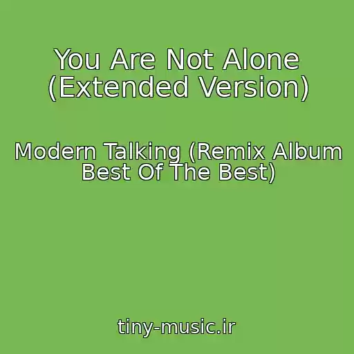 کاور آهنگ You Are Not Alone (Extended Version) از Modern Talking (Remix Album Best Of The Best)