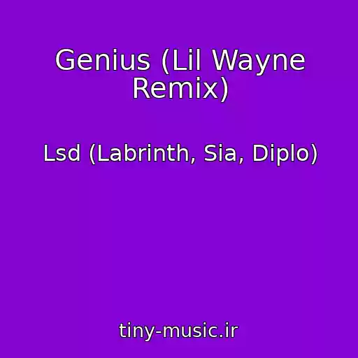 کاور آهنگ Genius (Lil Wayne Remix) از Lsd (Labrinth, Sia, Diplo)