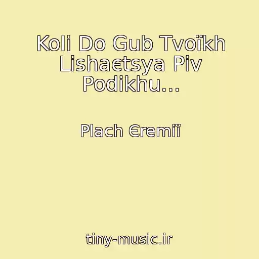کاور آهنگ Koli Do Gub Tvoїkh Lishaєtsya Pіv Podikhu... از Plach Єremії