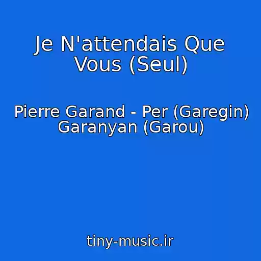 کاور آهنگ Je N'attendais Que Vous (Seul) از Pierre Garand - Per (Garegin) Garanyan (Garou)