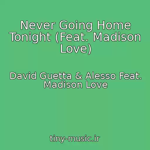 کاور آهنگ Never Going Home Tonight (Feat. Madison Love) از David Guetta & Alesso Feat. Madison Love