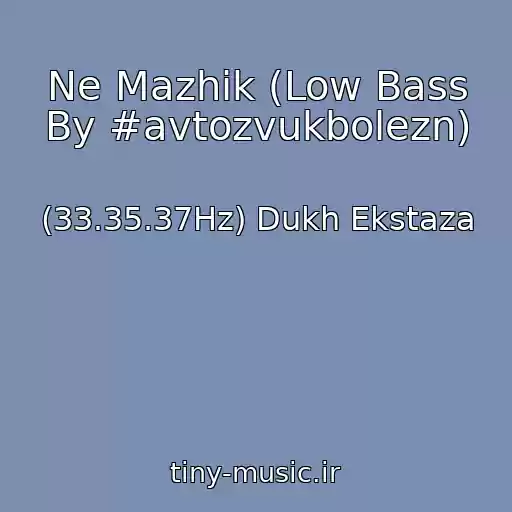 کاور آهنگ Ne Mazhik (Low Bass By #avtozvukbolezn) از (33.35.37Hz) Dukh Ekstaza