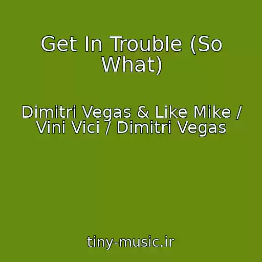 کاور آهنگ Get In Trouble (So What) از Dimitri Vegas & Like Mike / Vini Vici / Dimitri Vegas