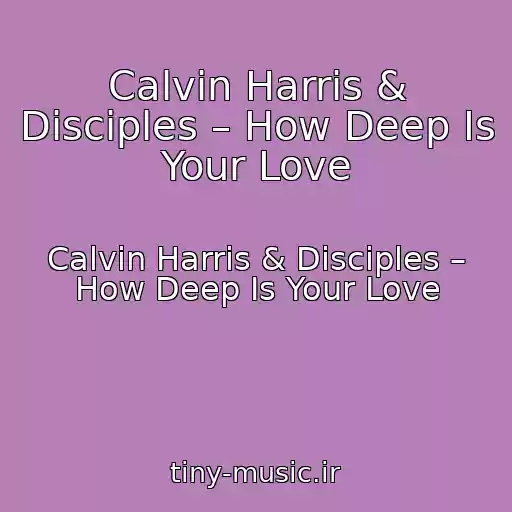 کاور آهنگ Calvin Harris & Disciples – How Deep Is Your Love از Calvin Harris & Disciples – How Deep Is Your Love
