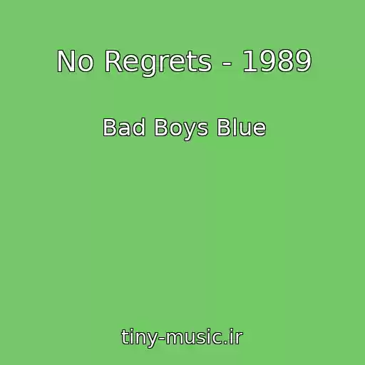 کاور آهنگ No Regrets - 1989 از Bad Boys Blue
