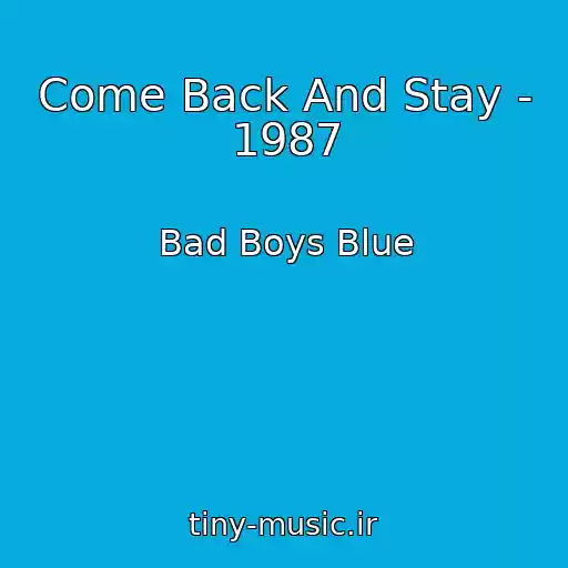 کاور آهنگ Come Back And Stay - 1987 از Bad Boys Blue
